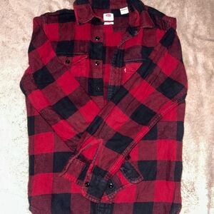 Levi's Men's Flannel Button Up | Red | XS